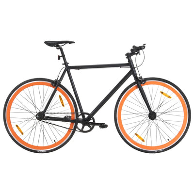 cykel 1 gear 700c 51 cm sort og orange