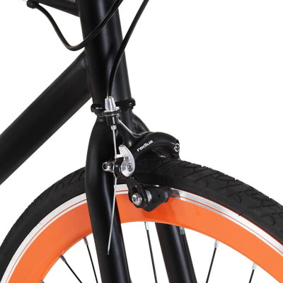 cykel 1 gear 700c 51 cm sort og orange