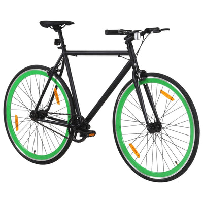 cykel 1 gear 700c 51 cm sort og grøn