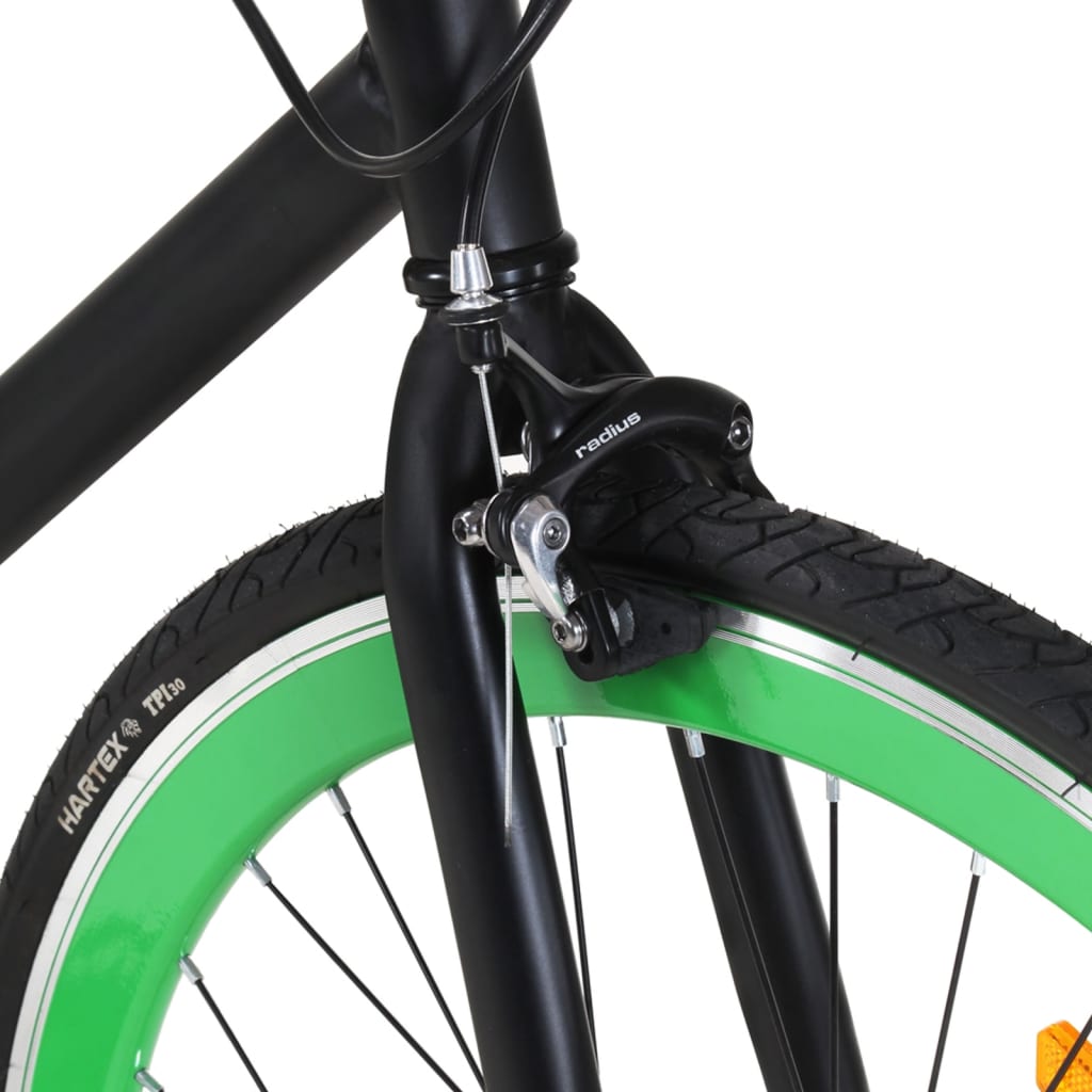 cykel 1 gear 700c 51 cm sort og grøn