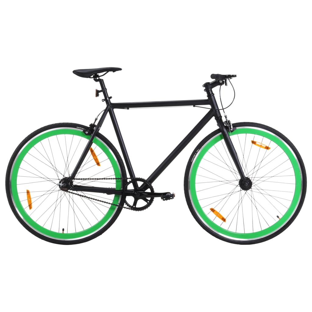 cykel 1 gear 700c 55 cm sort og grøn