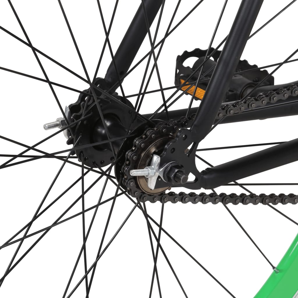 cykel 1 gear 700c 55 cm sort og grøn