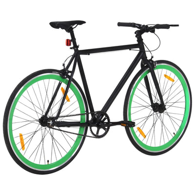 cykel 1 gear 700c 59 cm sort og grøn
