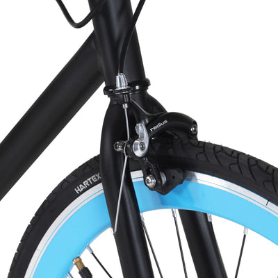 cykel 1 gear 700c 55 cm sort og blå