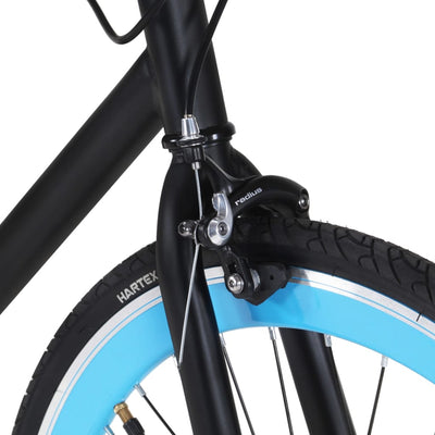 cykel 1 gear 700c 59 cm sort og blå