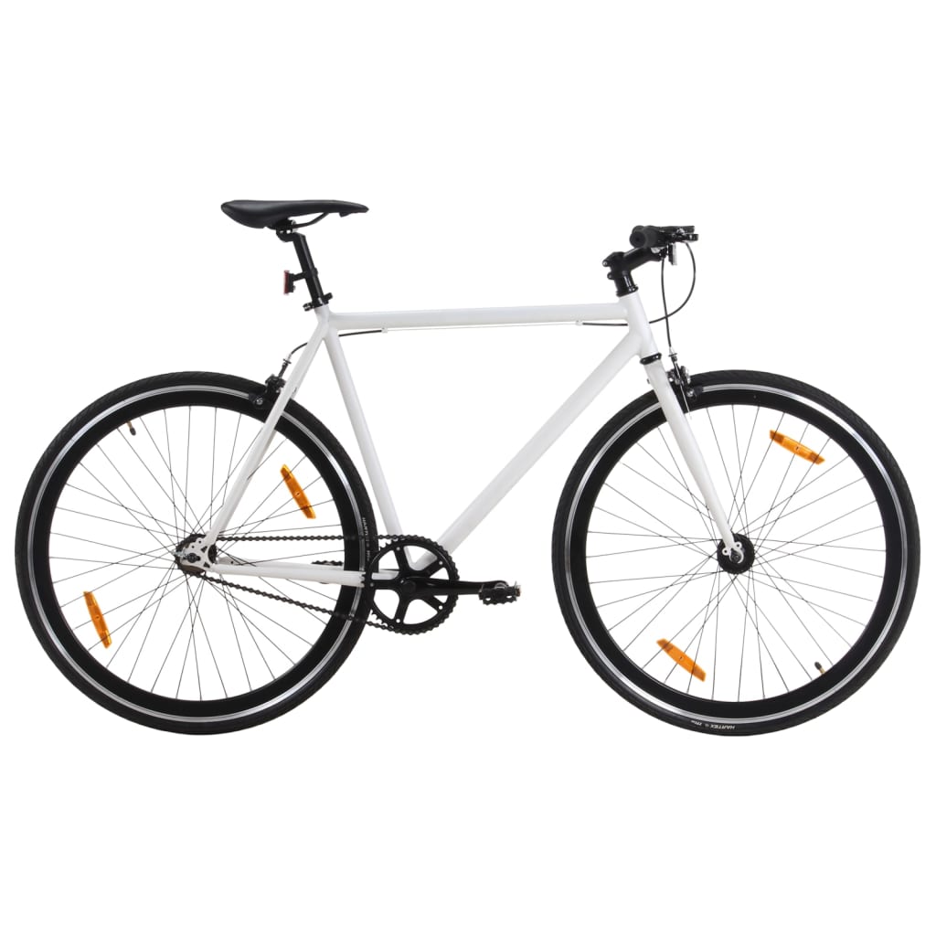 cykel 1 gear 700c 51 cm hvid og sort