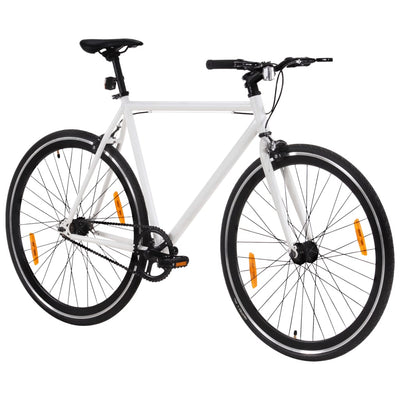 cykel 1 gear 700c 51 cm hvid og sort