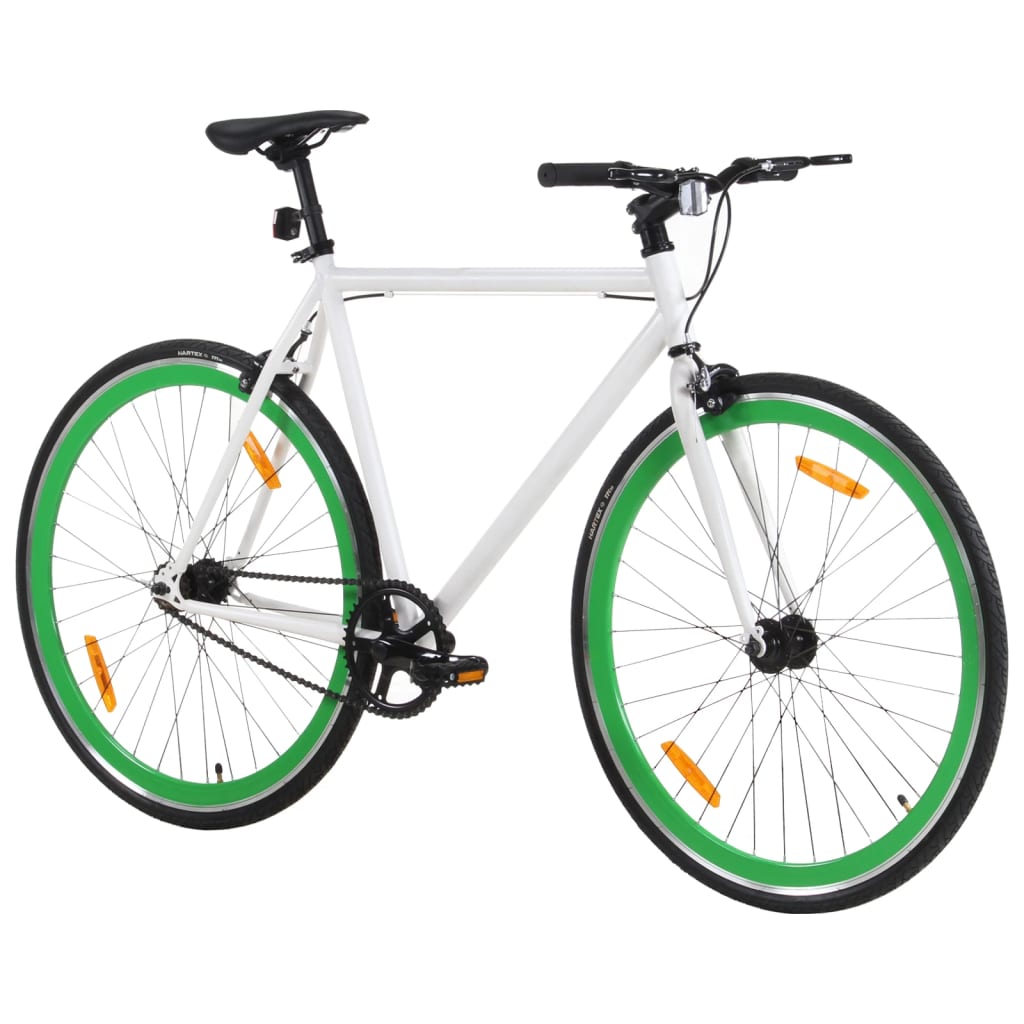cykel 1 gear 700c 51 cm hvid og grøn
