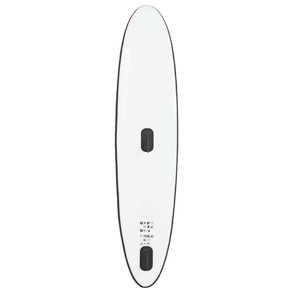 oppusteligt paddleboard med sejl sort og hvid