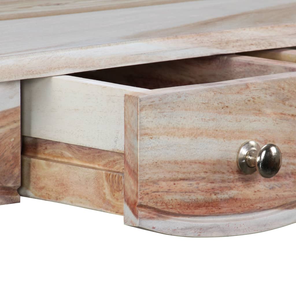 konsolbord med 3 skuffer massivt sheeshamtræ 110 x 40 x 76 cm