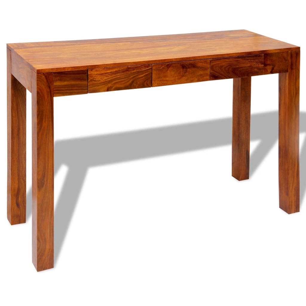 konsolbord med 3 skuffer 80 cm massivt sheeshamtræ