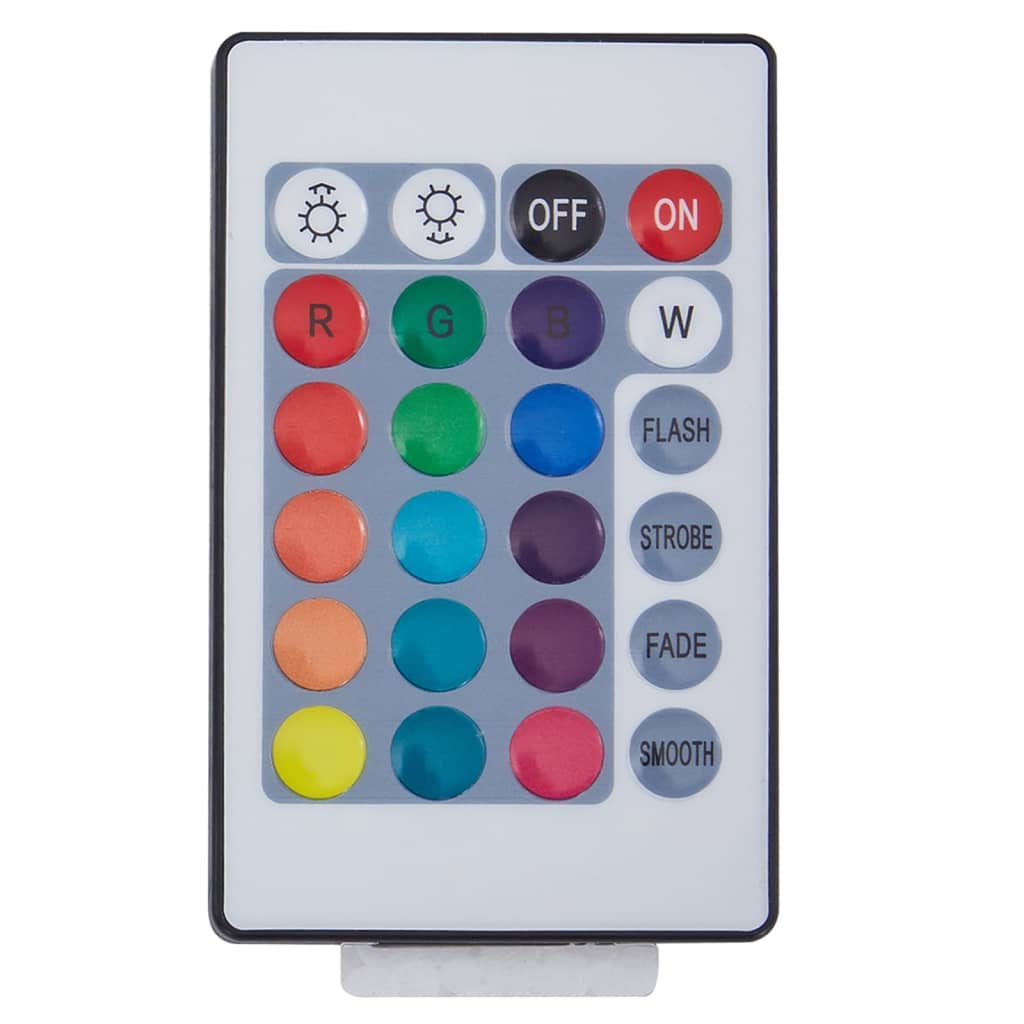 gamingstol m. LED-lys RGB-farver kunstlæder hvid og sort