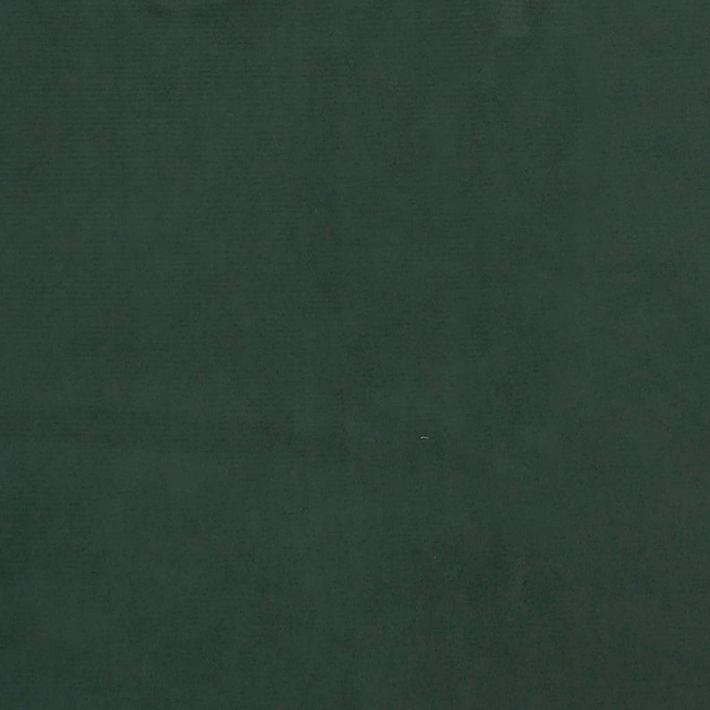 springmadras med pocketfjedre 140x190x20 cm fløjl mørkegrøn