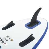 oppusteligt standup-paddleboardsæt blå og hvid