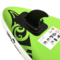 oppusteligt paddleboardsæt 305x76x15 cm grøn