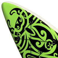 oppusteligt paddleboardsæt 305x76x15 cm grøn