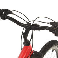 mountainbike 21 gear 27,5 tommer hjul 38 cm rød