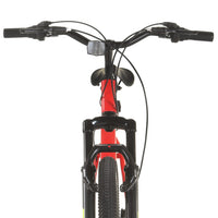 mountainbike 21 gear 27,5 tommer hjul 42 cm rød