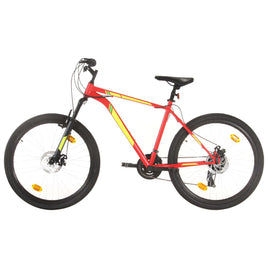 mountainbike 21 gear 27,5 tommer hjul 50 cm rød