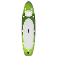 oppusteligt paddleboardsæt 330x76x10 cm grøn