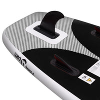 oppusteligt paddleboardsæt 330x76x10 cm sort